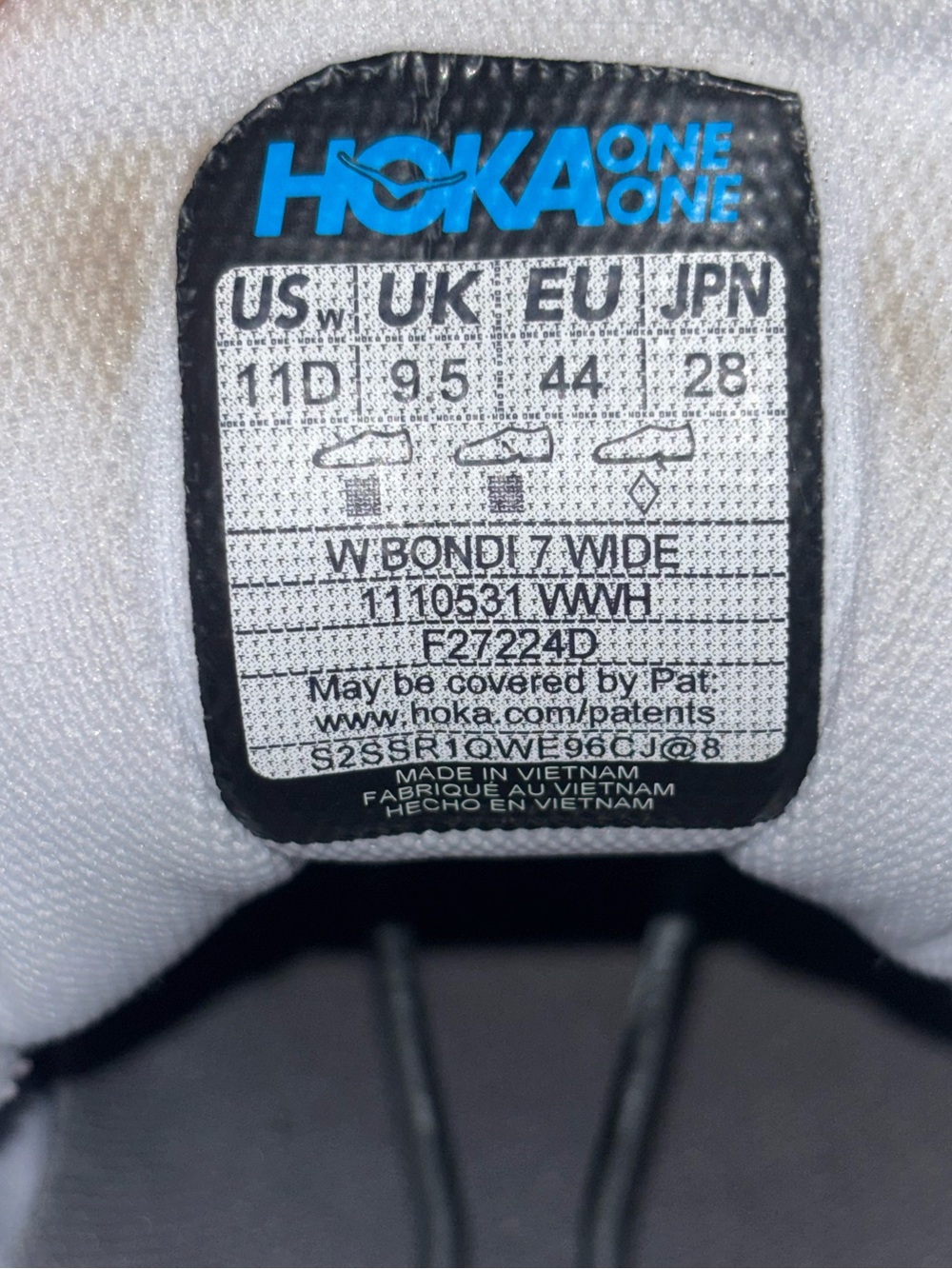Hoka One One Bondi 7 running shoes WOMENS SZ 11D WIDE - Picture 11 of 16